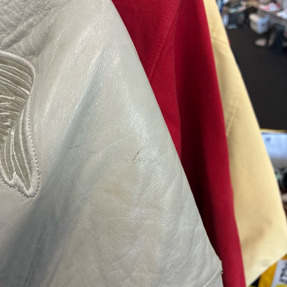 Vintage Pelle Pelle Men's Leather Jacket Size 50 Pre Owned Used Rare Cream Ivory - Picture 13 of 15